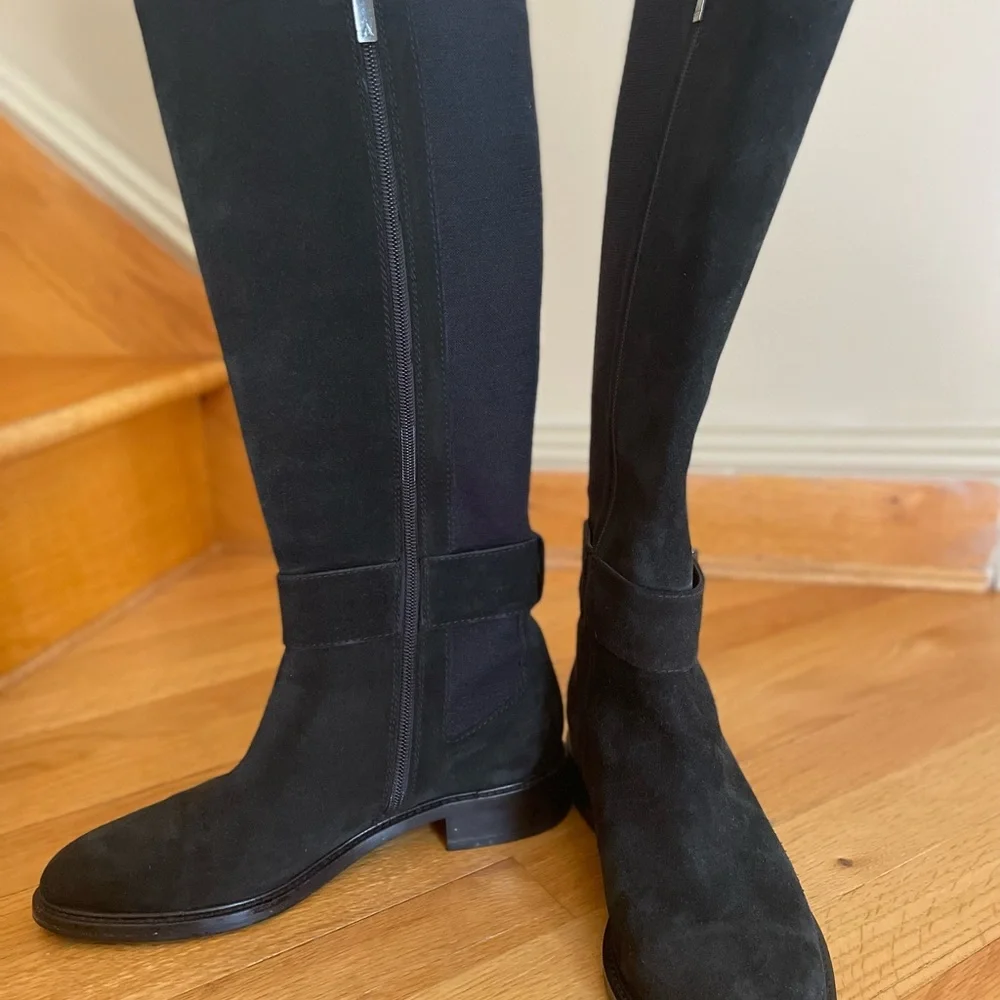 Aquatalia Giada Black Suede Leather
Tall Zip Up Riding Boots Size 7.5 - Picture 6 of 12